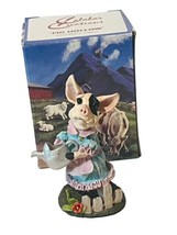 Pig Hollow Calabar Apsit Signed Figurine Anthropomorphic Farm #7 Mary Ga... - $34.60