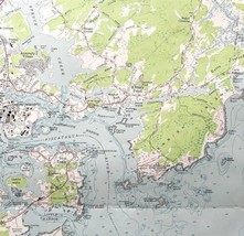 Map Kittery Maine New Hampshire 1973 Topographic Geo Survey 1:24000 27x2... - $44.99
