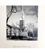 Harvard University 1956 Calendar Photogravure Memorial Church College DW... - $89.99