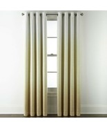 (1) NEW JCPENNEY JCP HOME Sullivan Ombre YELLOW Grommet 50 x 84 Curtain ... - $59.39