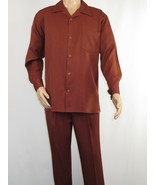 Men MONTIQUE 2pc Set Walking Leisure suit Long Sleeve Set 1641 Cognac Brown - £71.92 GBP