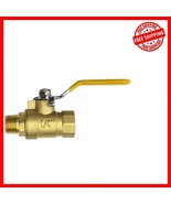 Durable Forged Brass In-Line Shut Off Valve - Quarter Turn, 200 PSI Rating - $457.31 MXN