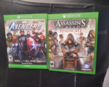 LOT OF 2 Marvel&#39;s Avengers +ASSASSIN SYNDICATE Xbox One - $7.91