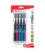 Pentel EnerGel RTX Retractable Liquid Gel Pen 0.5mm 5/Pkg-Assorted Colors - £16.35 GBP