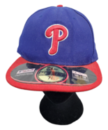 New Era Authentic Philadelphia Phillies MLB Baseball Hat Cap Sz 7.75 Red... - £14.73 GBP