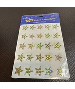 Vintage Hallmark Super Stickers Gold Stars Prismatic Prism Large Stars - £2.48 GBP