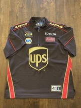 Vtg NASCAR UPS Dale Jarrett 44 S/S 1/4 Zip Men’s L Crew Shirt Chase Authentics - £35.39 GBP