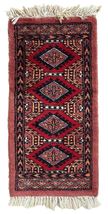 Handmade vintage Pakistani Lahore mat 1&#39; x 2.1&#39; (33cm x 66cm) 1970s - £279.15 GBP