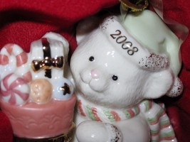 NIB Lenox 2008 Annual Teddy&#39;s Special Stocking  Christmas Ornament Bear fine chi - £27.15 GBP