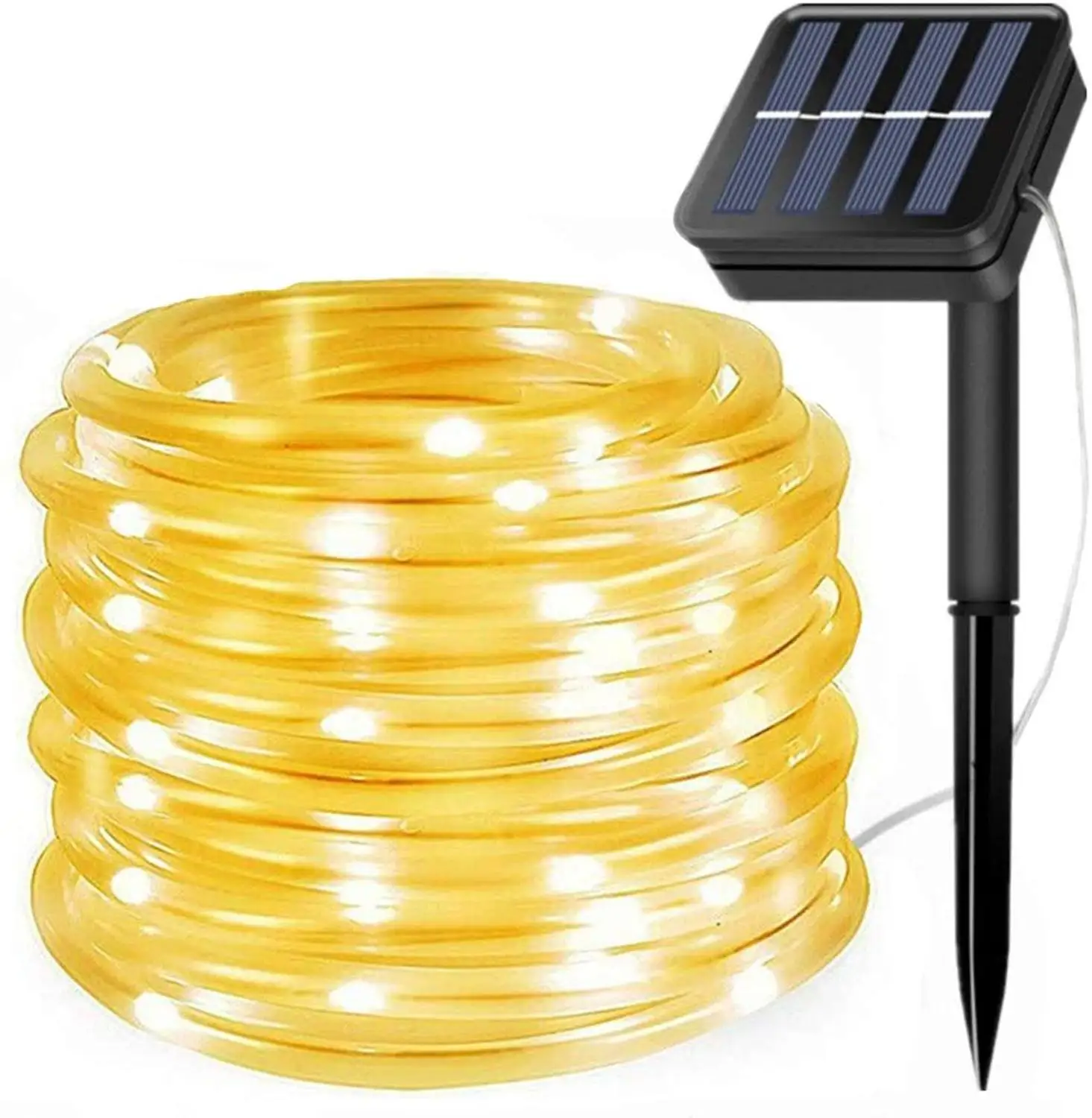 Outdoor Solar Rope Light 7m/12m Soft  Lamp 8 Modes Waterproof Garden Fence Party - £156.25 GBP