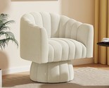 Mid Century 360 Degree Swivel Cuddle Barrel Accent Sofa Chairs, Round Ar... - $444.99