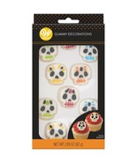 Wilton Halloween Gummy Skull Skeleton 10 pc Icing Cupcake Top Decoration... - $14.85