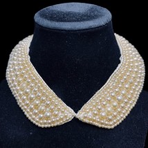 Vintage 1950&#39;s Hand Made In Japan Faux Pearl Beaded Collar (5048) - £19.84 GBP