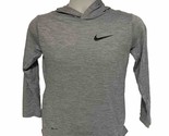 NIKE DRI-FIT LIGHTWEIGHT PULLOVER HOODIE GRAY T SHIRT BOYS YOUTH SIZE LARGE - £10.38 GBP