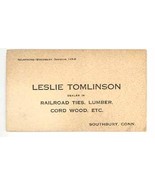 Tomlinson vintage business card Railroad Ties Lumber  advertising  - $257.67 MXN Tomlinson vintage business card Railroad Ties Lumber  advertising  - $257.67 MXN