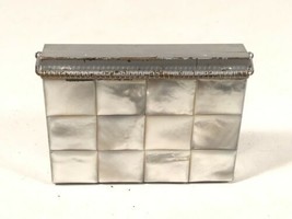 Vintage 50s Volupte Ladies Mother Of Pearl Silver Tone Compact/Purse Made In USA - $89.09