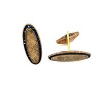 vintage gold vermeil  Sterling Silver DA VINCI Cufflinks - $54.45