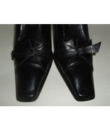 Roberto Botticelli Italian Made Black Leather High Heel Shoes Euro 37.5 ... - $36.75