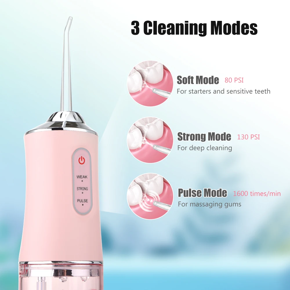 Powerful Dental Water Teeth Whitening Mouth Washing Machine 3 Gears Portable - £21.78 GBP