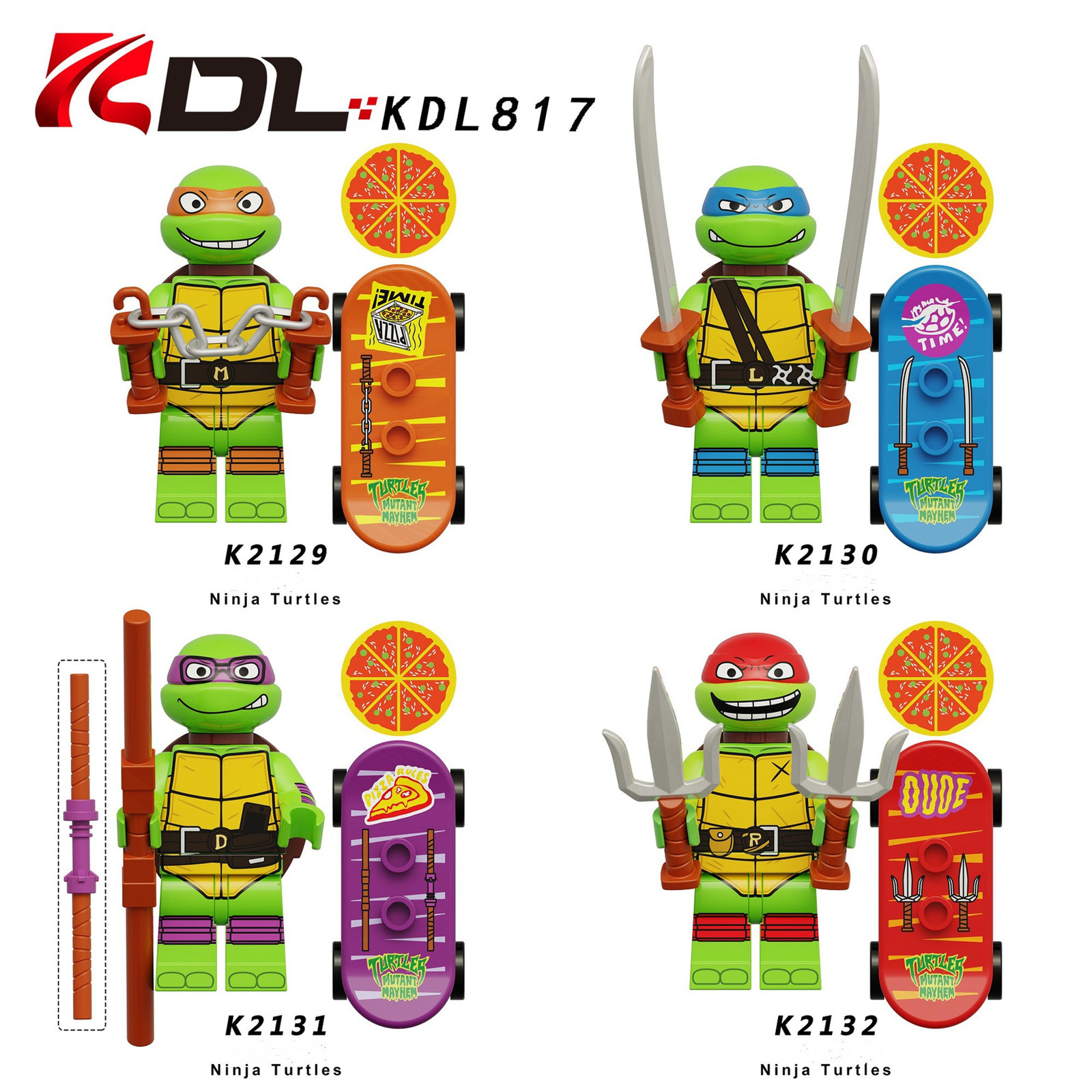 4PCS Anime Series Ninja Turtles Building Block Lego Toy Gift - $14.99
