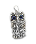 Goddess Athena&#39;s Wise Little Owl  - Sterling Silver Pendant - D  - $30.00