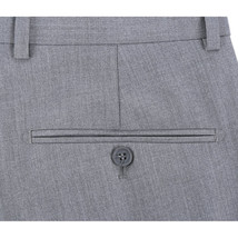 Men Renoir Flat Front Suit Separate Pants Slim Fit Soft Feel 202-2 Light Gray image 5