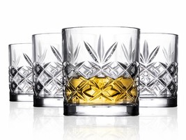 Royalty Art Regal Elegance: Kinsley Design Crystal Whiskey Glasses - Set of 4&quot;  - £15.97 GBP