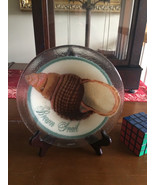 Hand blown  crafted signed glass bowl Brown Snail - $29.00