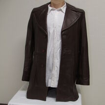 Men's Vintage Bermans Brown Leather Coat Size 40 - $135.00