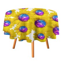 Yellow Sunflowers Tablecloth Round Kitchen Dining for Table Cover Decor Home - £12.84 GBP+