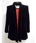 Beautiful Vintage Women's Sz 14 1/2 Black Faux Fur intrigue by Glenoit - $75.00