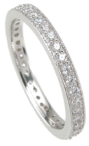 0.50 CT Wedding Band Anniversary Ring Genuine Authentic Sterling Silver Size 5-9 - $24.38