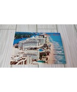 Postcard Ephemera Miami Beach Oceanfront Hotels Indian Creek Waves with ... - £3.10 GBP
