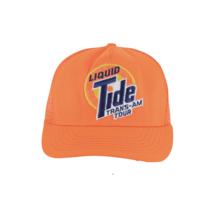 Vintage 90s Tide Trans Am Tour Patch Spell Out Trucker Hat Snapback Orange USA - $33.61