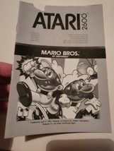 Mario Bros Atari 2600 Manual Only 1983 1980s Vintage - $14.21
