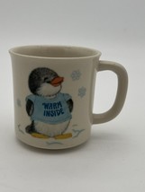Hallmark 80's Shirt Tales Warm Inside Mug Of Luv Penguin Coffee Mug Small Issue - $8.60