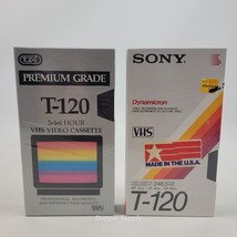 (Lot Of 2) Premium Grade T-120 6 hour EP  Blank VHS Video Cassette Tape ... - $12.86