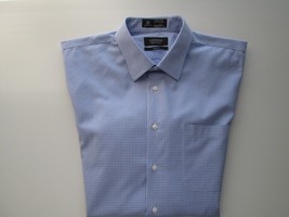Nordstrom MENS SHOP Smartcare Spread Plaids Trim Dress Shirt Blues 16.5 | 36-37  - £24.89 GBP