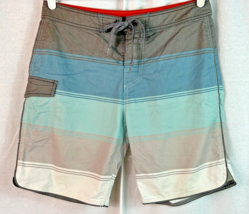 Goodfellow Hybrid Board Short Mens 30 Striped Stretch Swim Board Surf w/ Pocket - £11.67 GBP