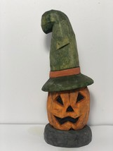 Halloween Mad Pumpkin Head Caricature - Signed &amp; Dated - Holiday Table Ornament  - £25.90 GBP