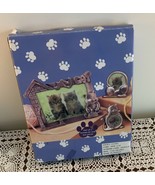 Set of Three Metal Cat Themed Desktop Photo Frames 6 Inch 2 Inch Boxed B... - $12.99