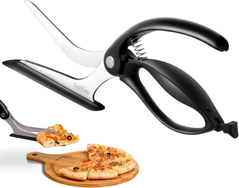 Stainless Steel Pizza Scissors and Slicer with Server - $24.06