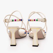 The Aurora Cream Leather Strappy Women Sandal image 2