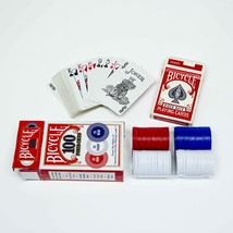 Bicycle Rider Back Playing Cards Along with 100 Poker Chips - £10.14 GBP