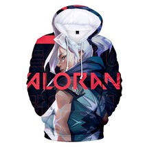 2022 New Arrival Valorant 3D Print Hooded Sweatshirt Men Women Fashion Hip Hop H - £66.46 GBP