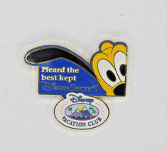 Disney 2005 Pluto Listening To Disney&#39;s Best Kept Secret DVC &amp; DLR Pin#38329 - £8.24 GBP