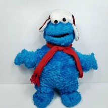 GUND Sesame Street Cookie Monster Blue Red Hat Scarf 17&quot; Plush Stuffed Animal - £23.22 GBP