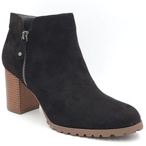 Style &amp; Co Women Block Heel Zip Up Ankle Bootie Idee Size US 11 Black Faux Suede - £22.57 GBP