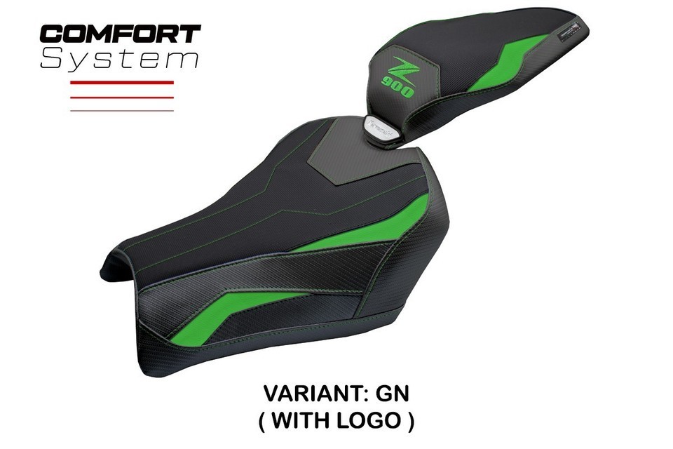 Cubierta De Asiento Kawasaki Z900 2025 Tappezzeria Comfort Verde Negro Item image 3