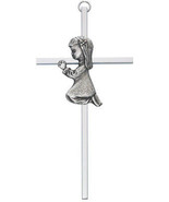 Religious Praying Girl Baptism Wall Cross For Babies, 6 Inch - £36.97 GBP